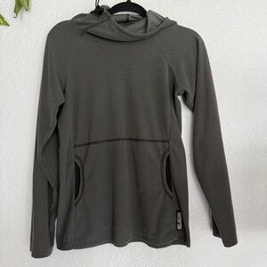 Melanzana gray micro grid hoodie